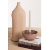 Bougeoirs bol acier vieux rose