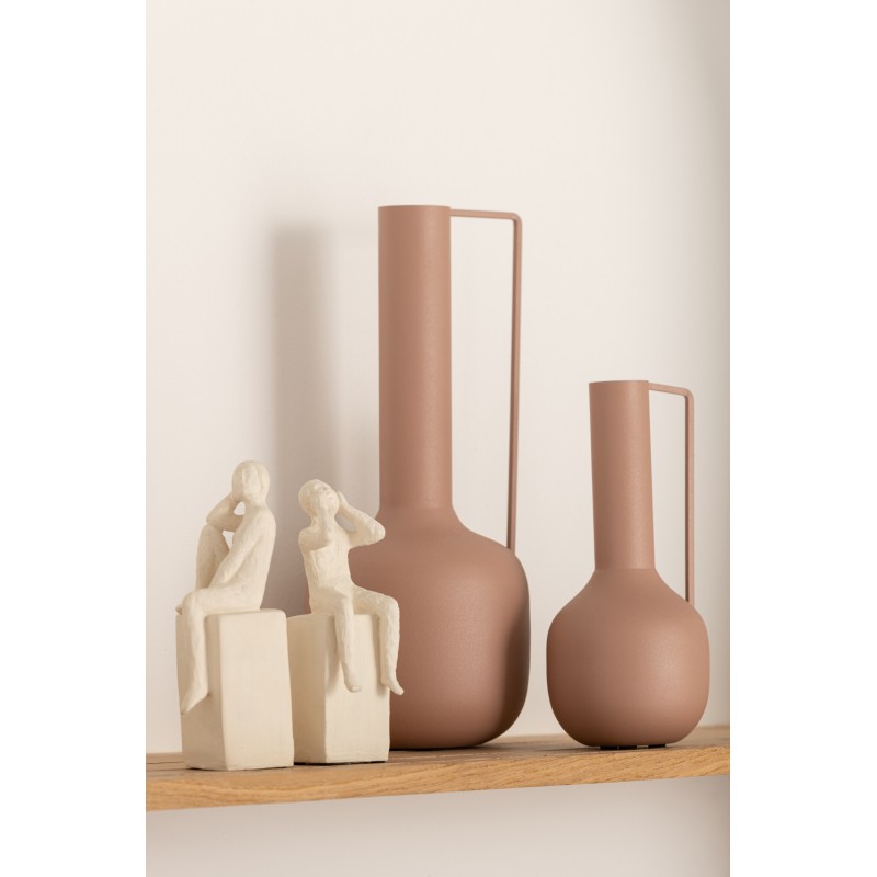 Obi Vase metal vieux rose