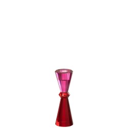 Crystal chandelier sablier rouge/rose