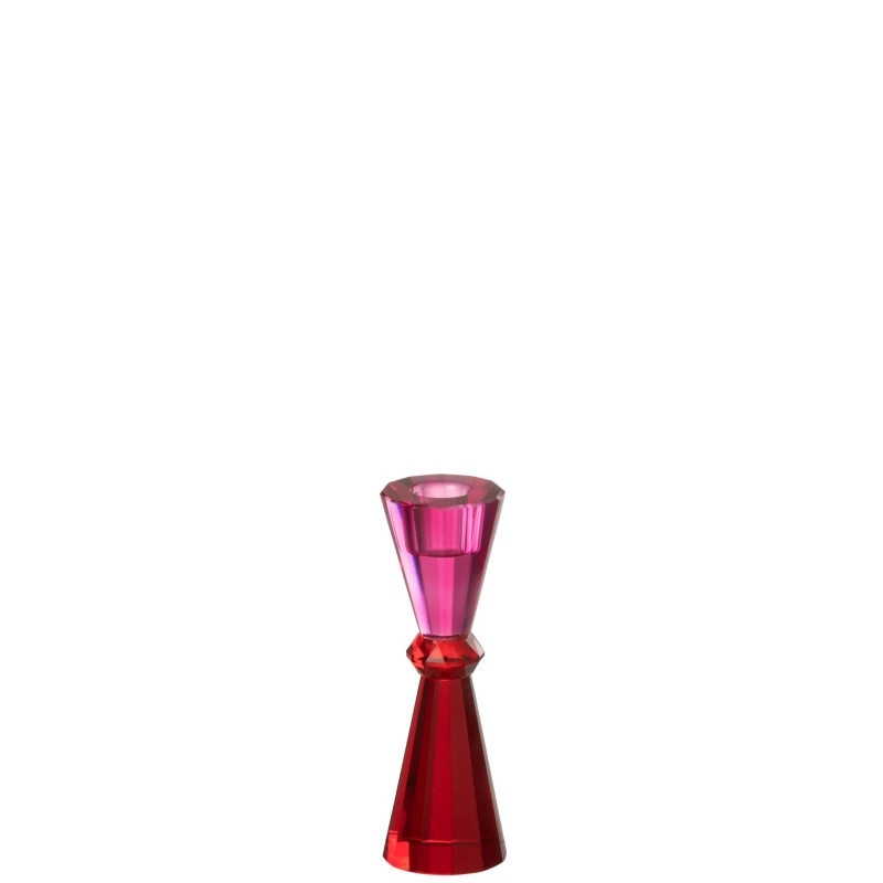 Crystal chandelier sablier rouge/rose