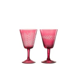 LILI verre feuilles color pop Rose