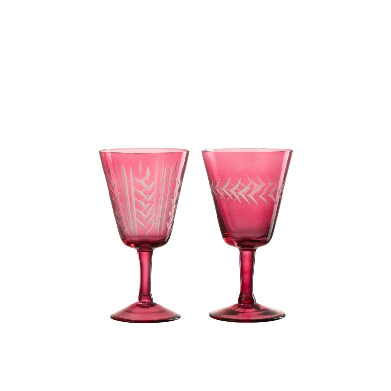 LILI verre feuilles color pop Rose