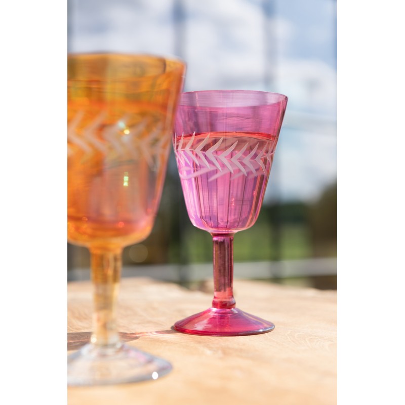LILI verre feuilles color pop Rose