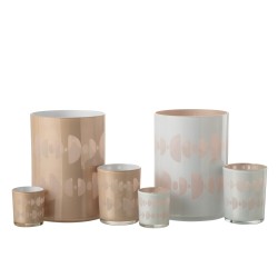 Louna photophores vieux rose/Nacre