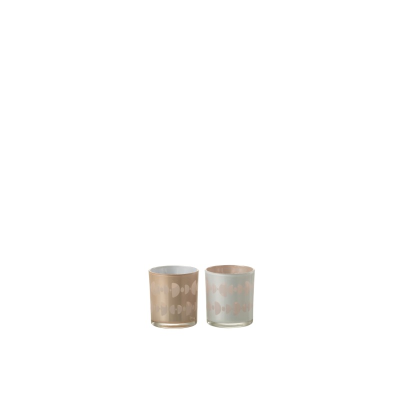 Louna photophores vieux rose/Nacre