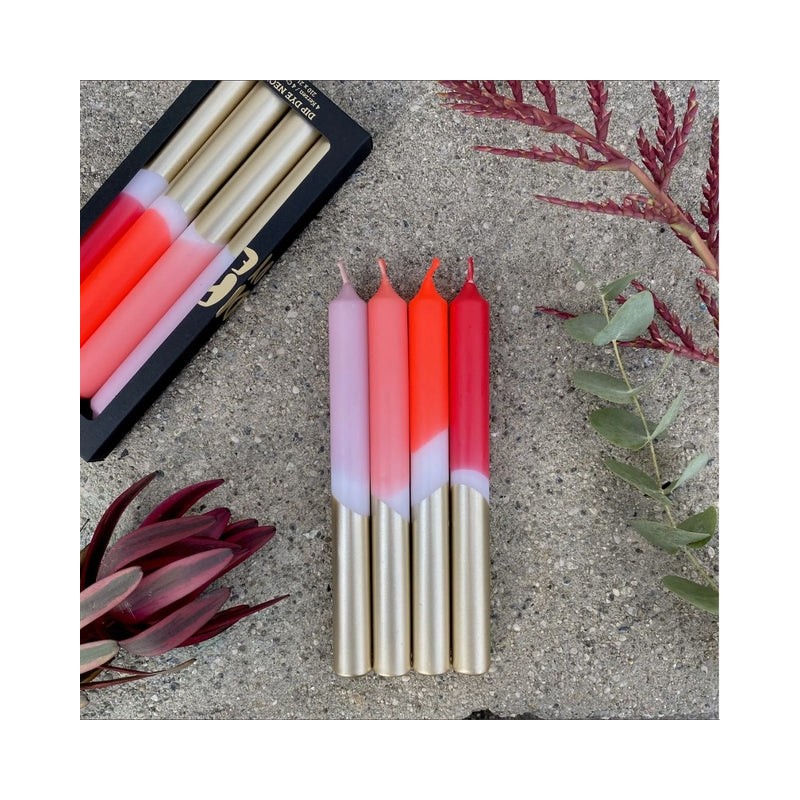 Bougie Neon Red/Or