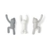 BUDDY Hooks  Set de 3 crochets porte manteau Gris