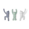 BUDDY Hooks  Set de 3 crochets porte manteau Bleu/Vert eau/Blanc