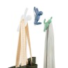 BUDDY Hooks  Set de 3 crochets porte manteau Bleu/Vert eau/Blanc