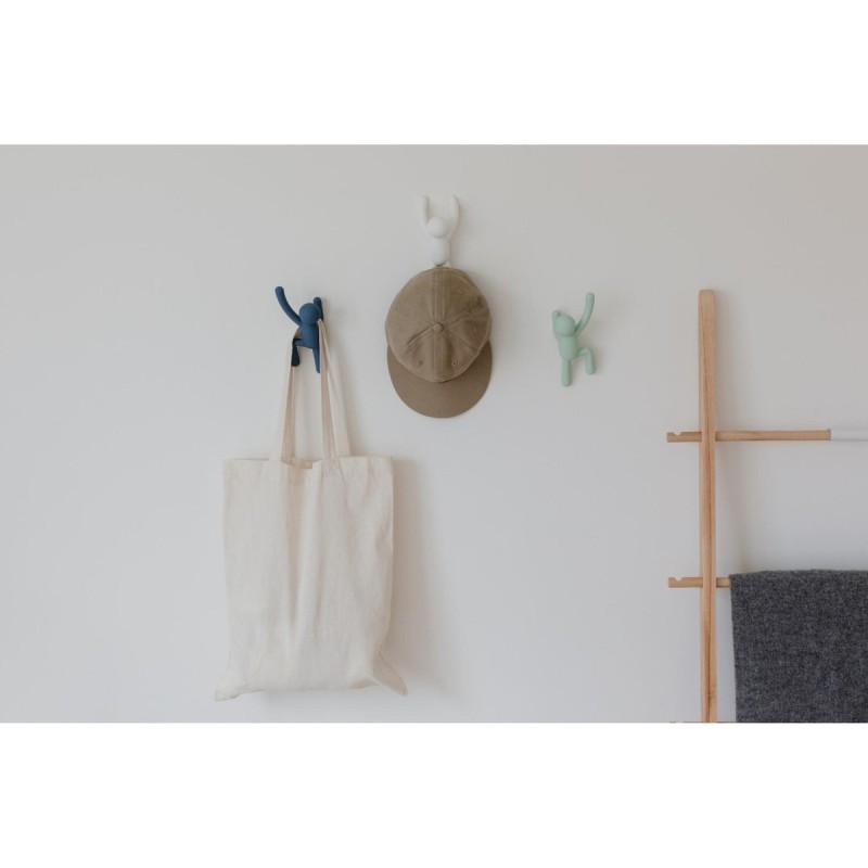 BUDDY Hooks  Set de 3 crochets porte manteau Bleu/Vert eau/Blanc