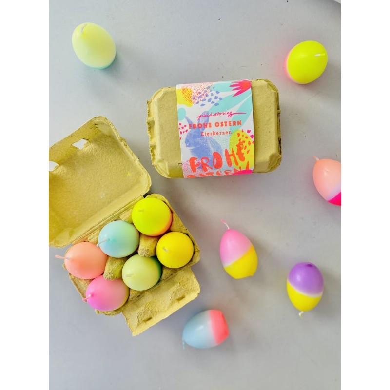 Oeufs Dip Dye Boite de 6 Bougies