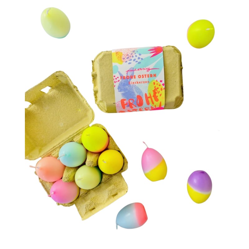 Oeufs Dip Dye Boite de 6 Bougies