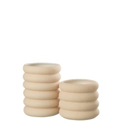 Bubble cachepot beige