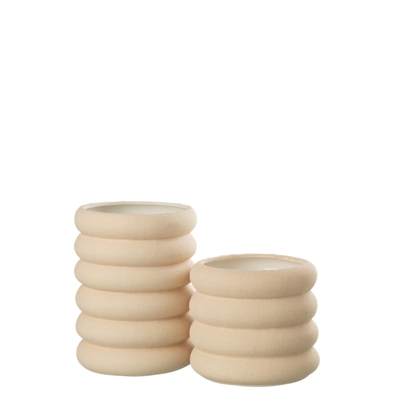 Bubble cachepot beige