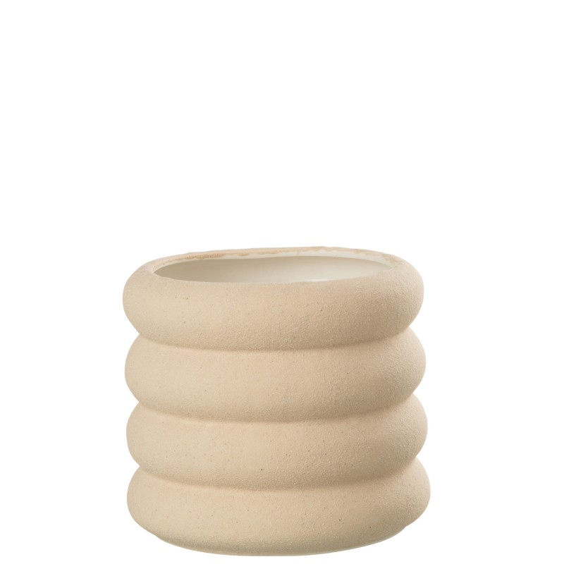 Bubble cachepot beige