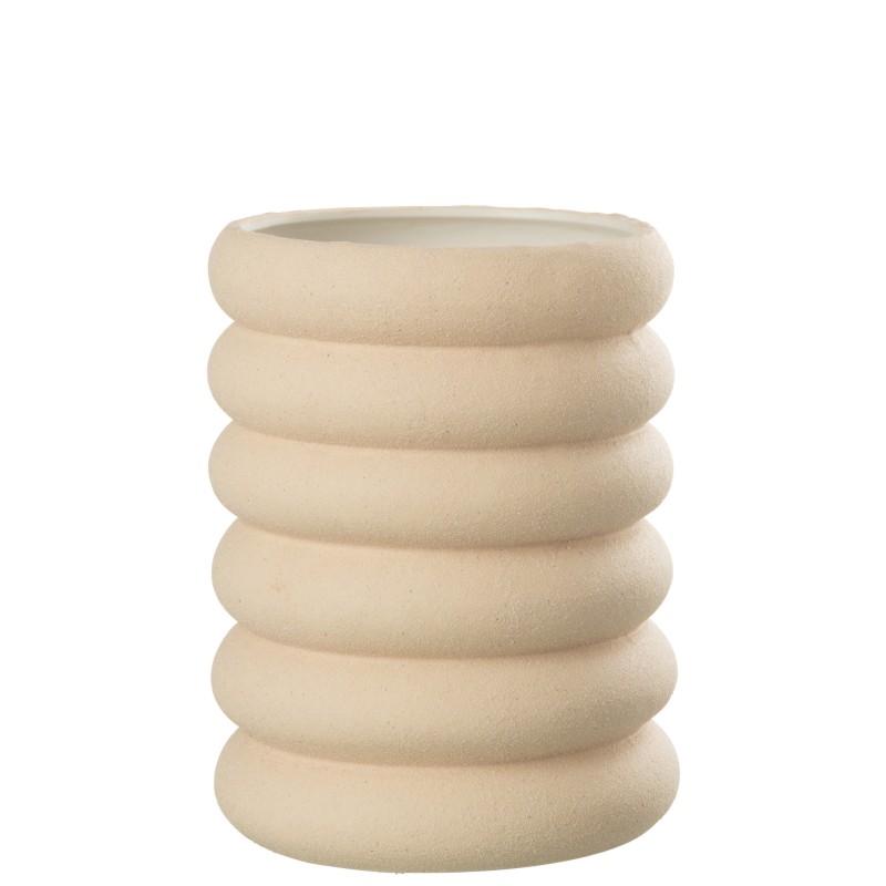 Bubble cachepot beige