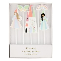 Bougie thème Princesse magique S/5