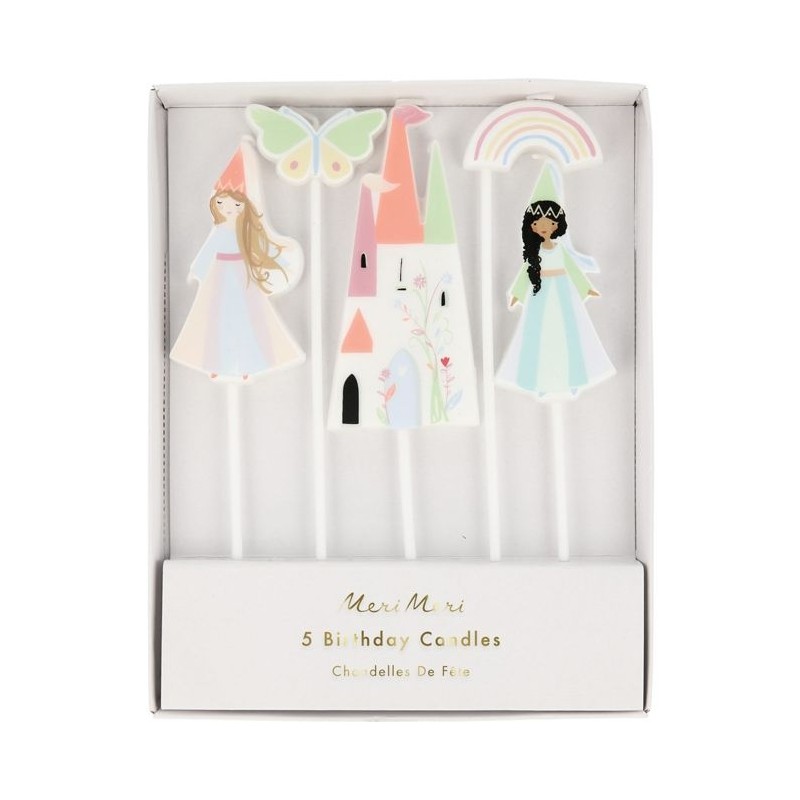 Bougie thème Princesse magique S/5