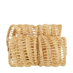 MALAGA Ronds de serviettes S/4