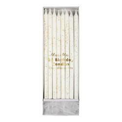 Chandelles à paillettes dorées S/24