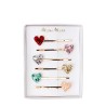 Pinces à cheveux Coeur paillettes S/6