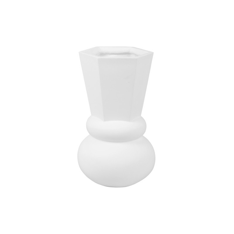 GEO Vase Crown Blanc