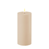 OUTDOOR Bougie Cylindre LED 7.5 H15 Dust Sand /Beige