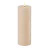 OUTDOOR Bougie Cylindre LED 7.5 H20 Dust Sand /Beige