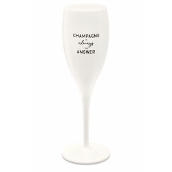 Champagne is always the answer /Coupe de champagne CHEERS