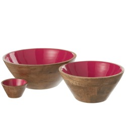 KOS bol en bois Fushia