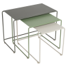 OULALA Set de 3 tables gigognes Romarin/Cactus/Gris argile