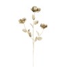 Branche décorative dorée 3 fleurs