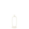Bougeoir chandelle oval alu Blanc