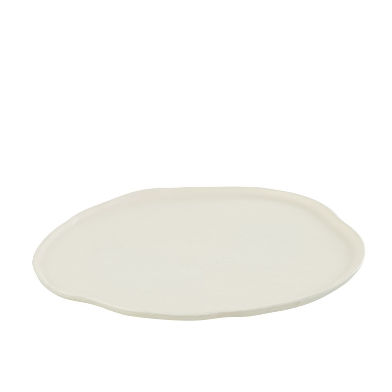 Plateau décoratif irrégulier alu Blanc