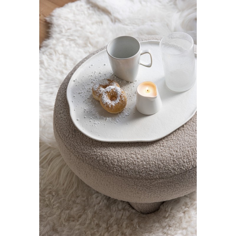 Plateau décoratif irrégulier alu Blanc