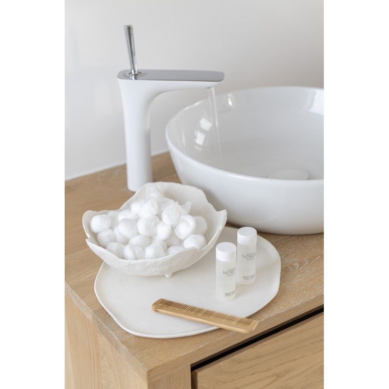 Plateau décoratif irrégulier alu Blanc