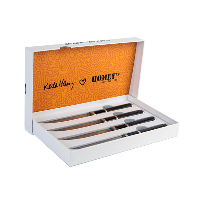 Coffret de couteaux à steak  Keith Haring x Homey's  S/4
