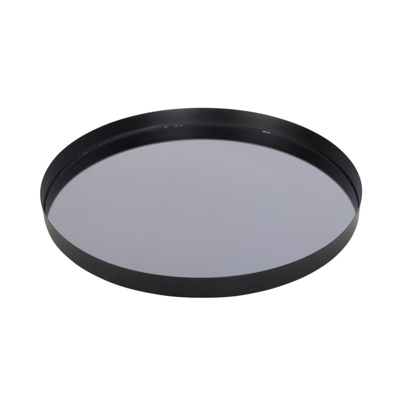 MIRAGE Plateau Rond miroir gris fumé
