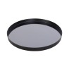 MIRAGE Plateau Rond miroir gris fumé