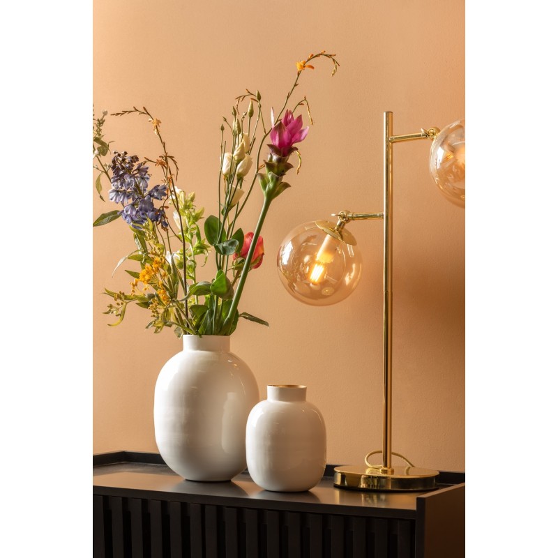 MILA vases metal Ivoir/Or