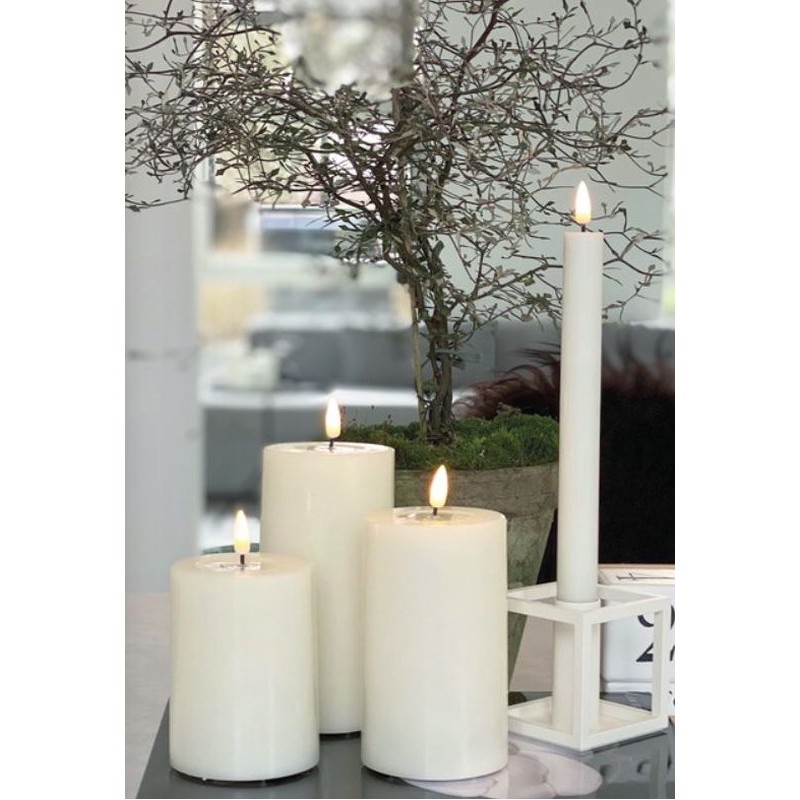 Bougie Cylindre LED 7.5 12.5 Ivoir