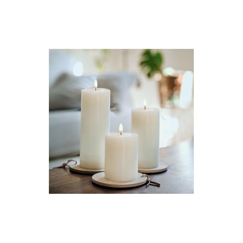 Bougie Cylindre LED 7.5 12.5 Ivoir