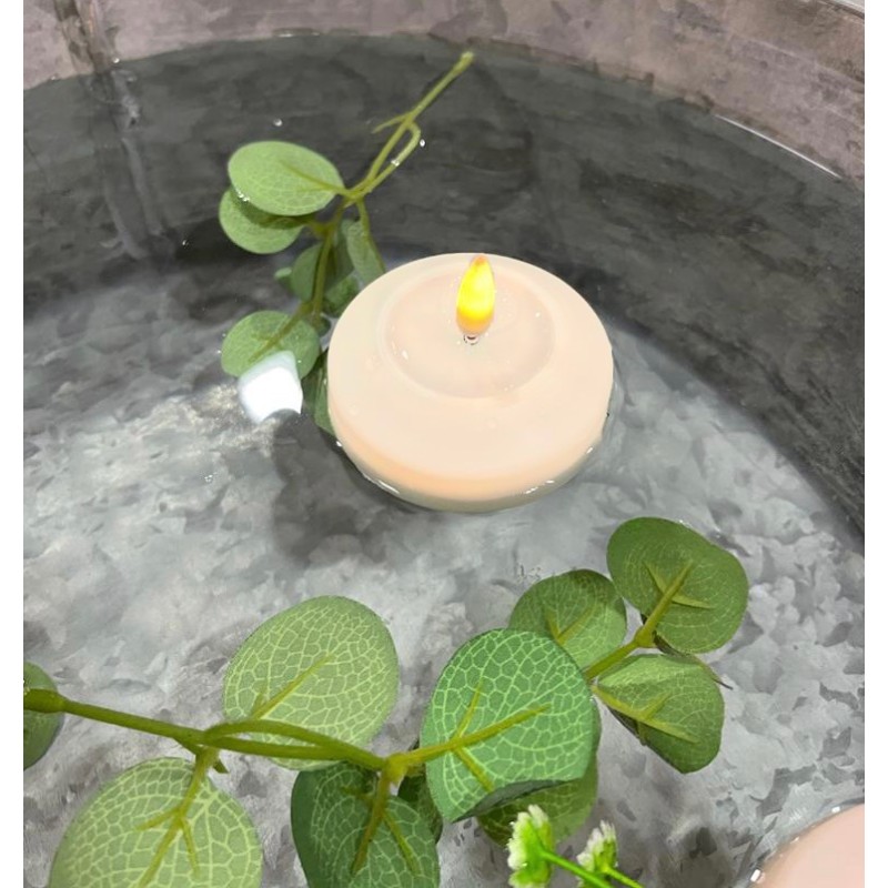 Bougie Led Flottante S/2 Ivoir
