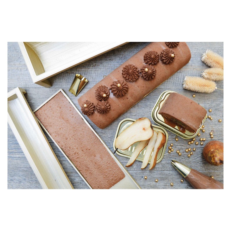 Coffret 3 Moules pour bûche de Noël