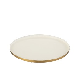 MILA Plateau metal/Ivoir Rond
