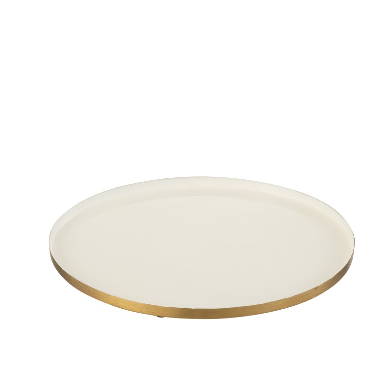 MILA Plateau metal/Ivoir Rond