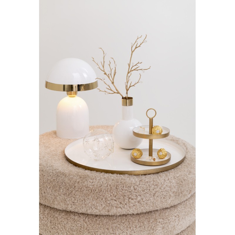 MILA Plateau metal/Ivoir Rond