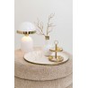 MILA Vase soliflor boule metal/Ivoir