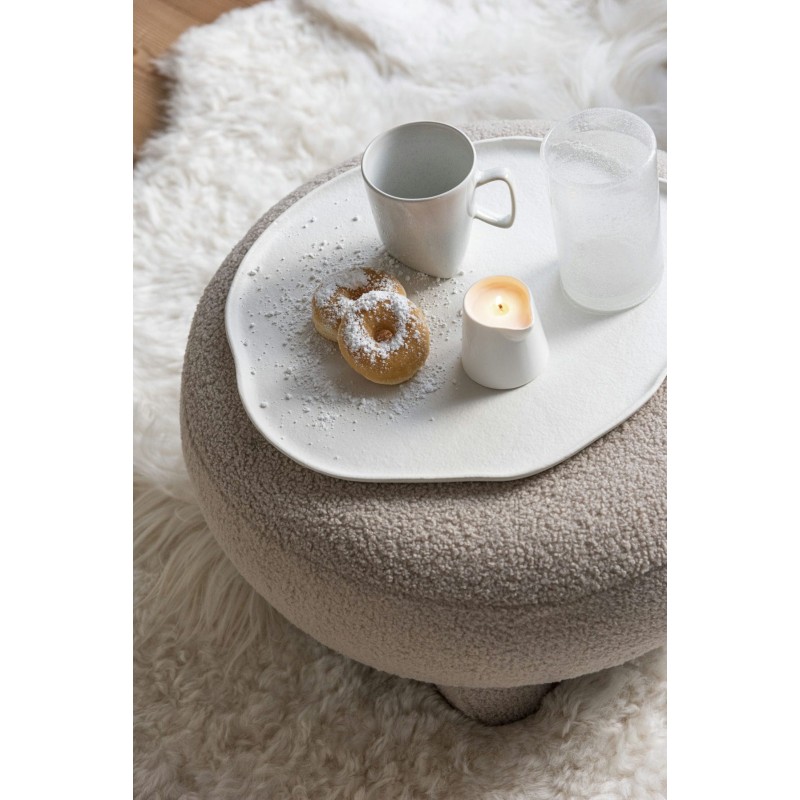 KABA Pouf décoratif Teddy Beige