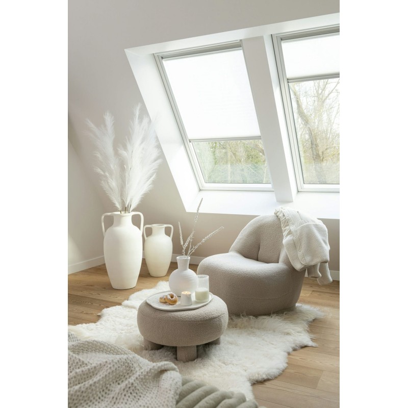 KABA Pouf décoratif Teddy Beige